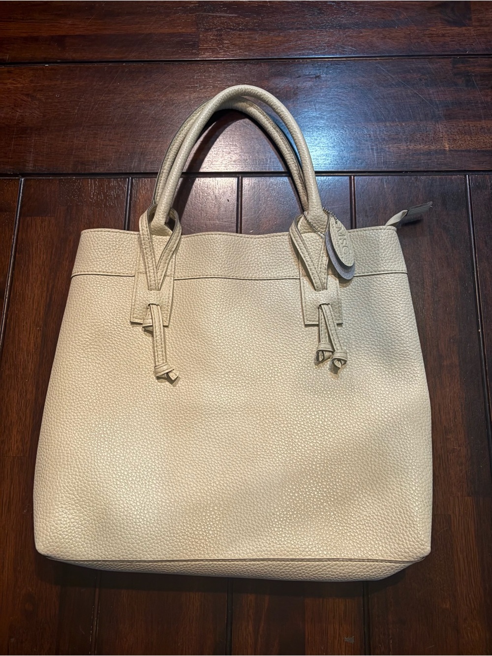 Mainstreet Collection Ivory Faux Leather Shoulder Bag Purse